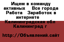 Ищем в команду активных. - Все города Работа » Заработок в интернете   . Калининградская обл.,Калининград г.